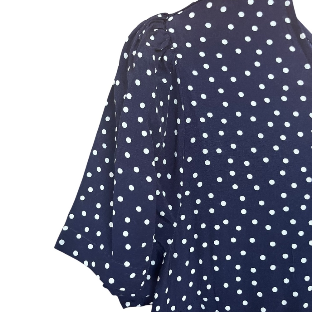 Talbots Navy Polka Dot Jumpsuit - Picture 6 of 13